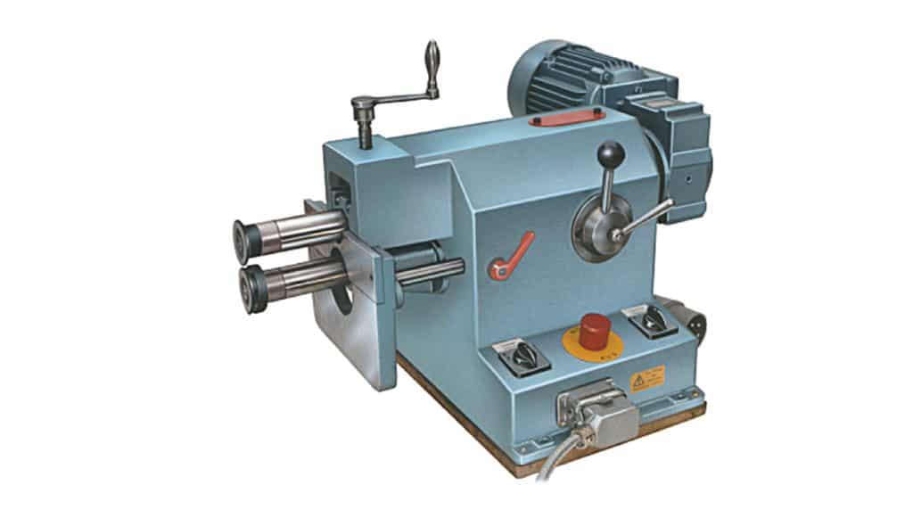Beading, flanging and wire insert machines with motor drive