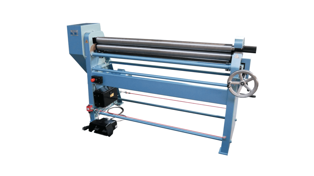 Roll bending machine with motor drive